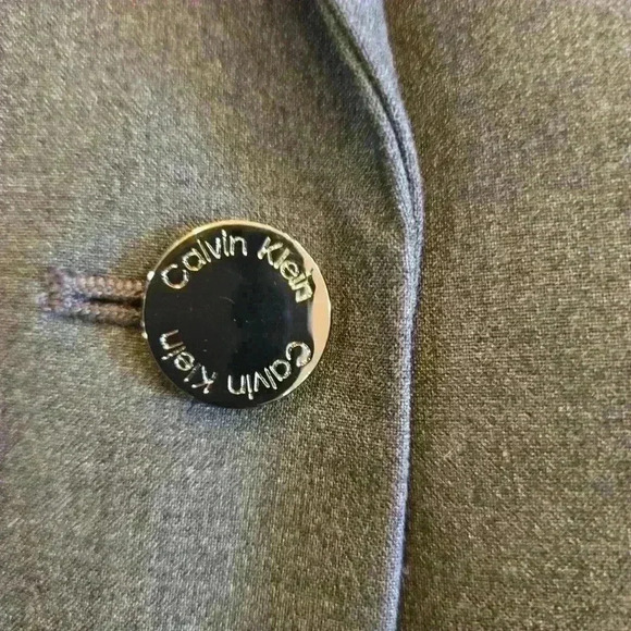 Calvin Klein One Button Blazer Grey size 4 - Picture 5 of 11